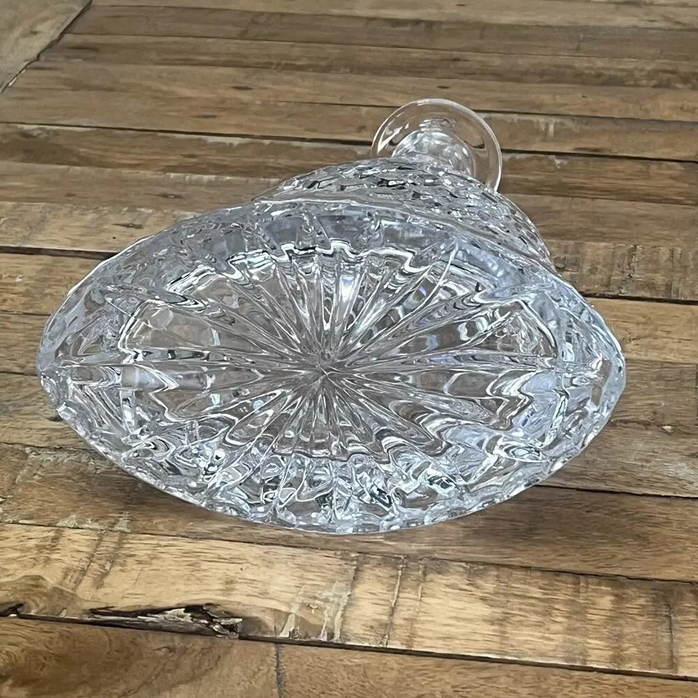 Vintage Bell Shaped Heavy Cut Glass Crystal Liquor Decanter 13